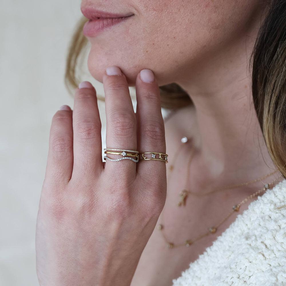 ELLA STEIN Connect The Circles Stackable Band Ring - Amber Marie and Company