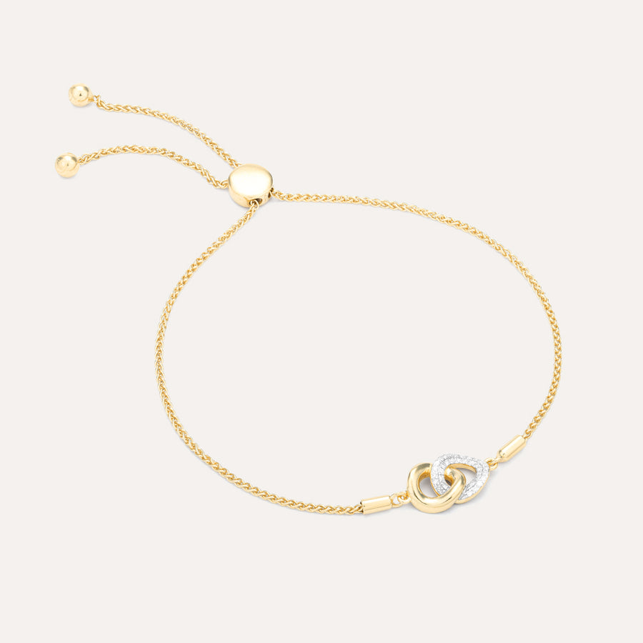 Entwined Discs Bolo Bracelet