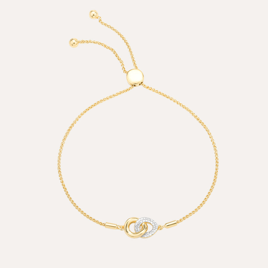 Entwined Discs Bolo Bracelet