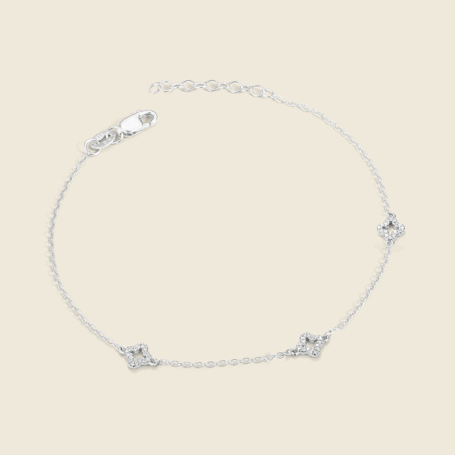 Diamond Station Chain Bracelet