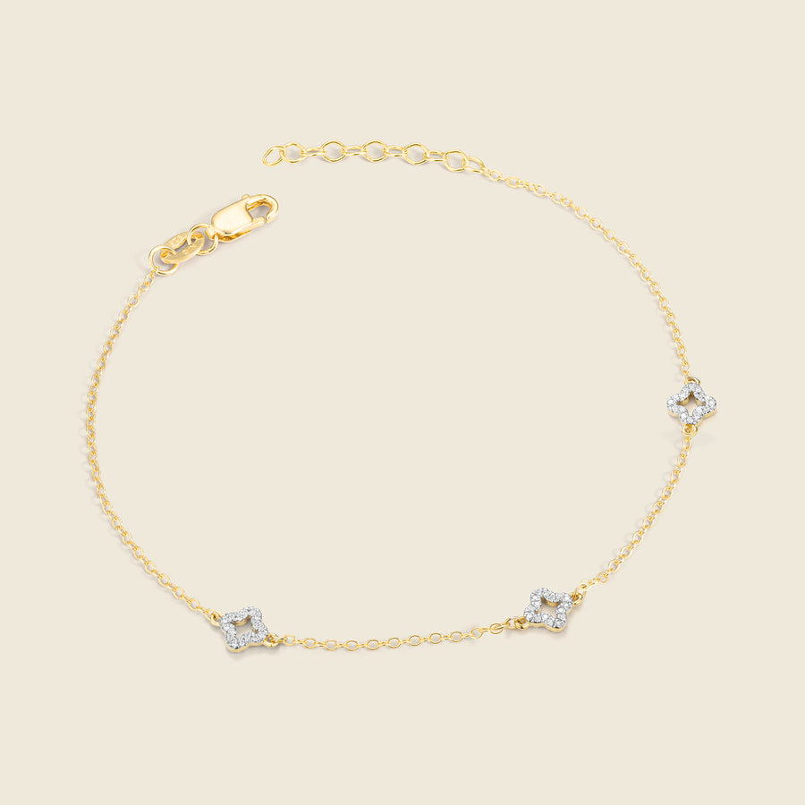 Diamond Station Chain Bracelet