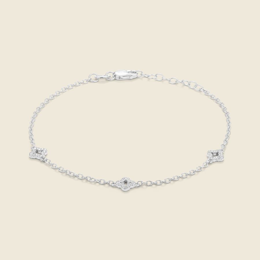 Diamond Station Chain Bracelet