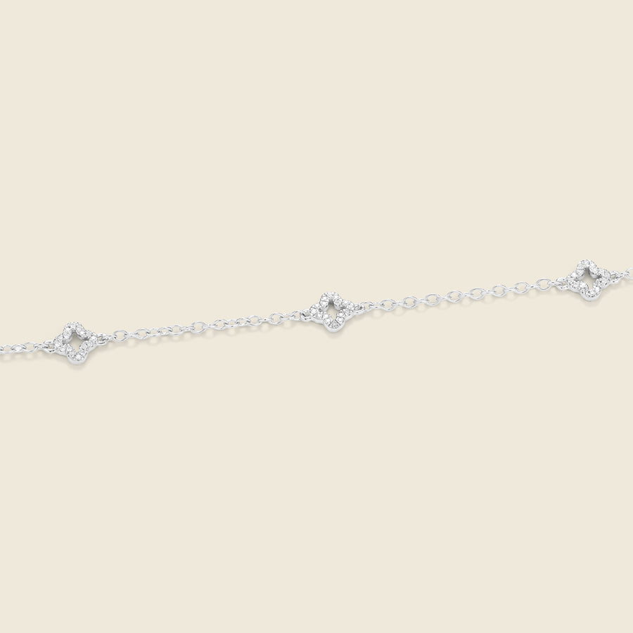 Diamond Station Chain Bracelet