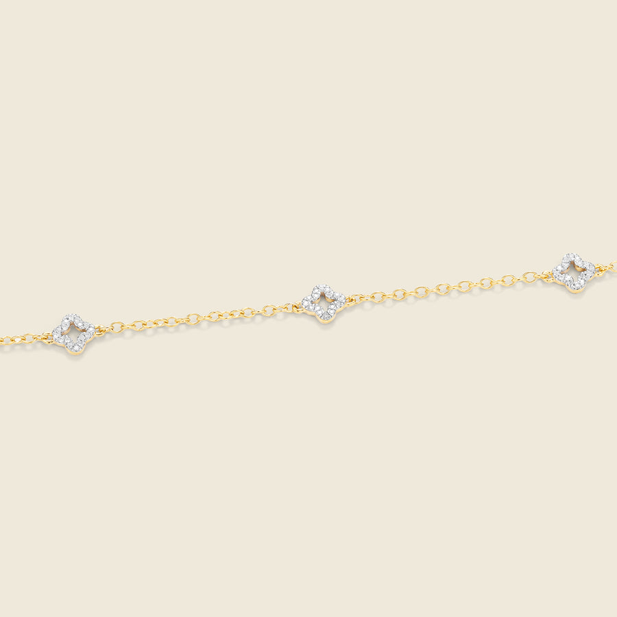 Diamond Station Chain Bracelet