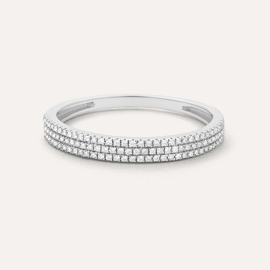 Triple Row Stackable Ring