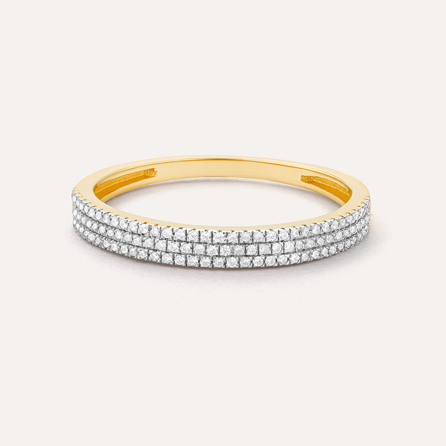 Triple Row Stackable Ring