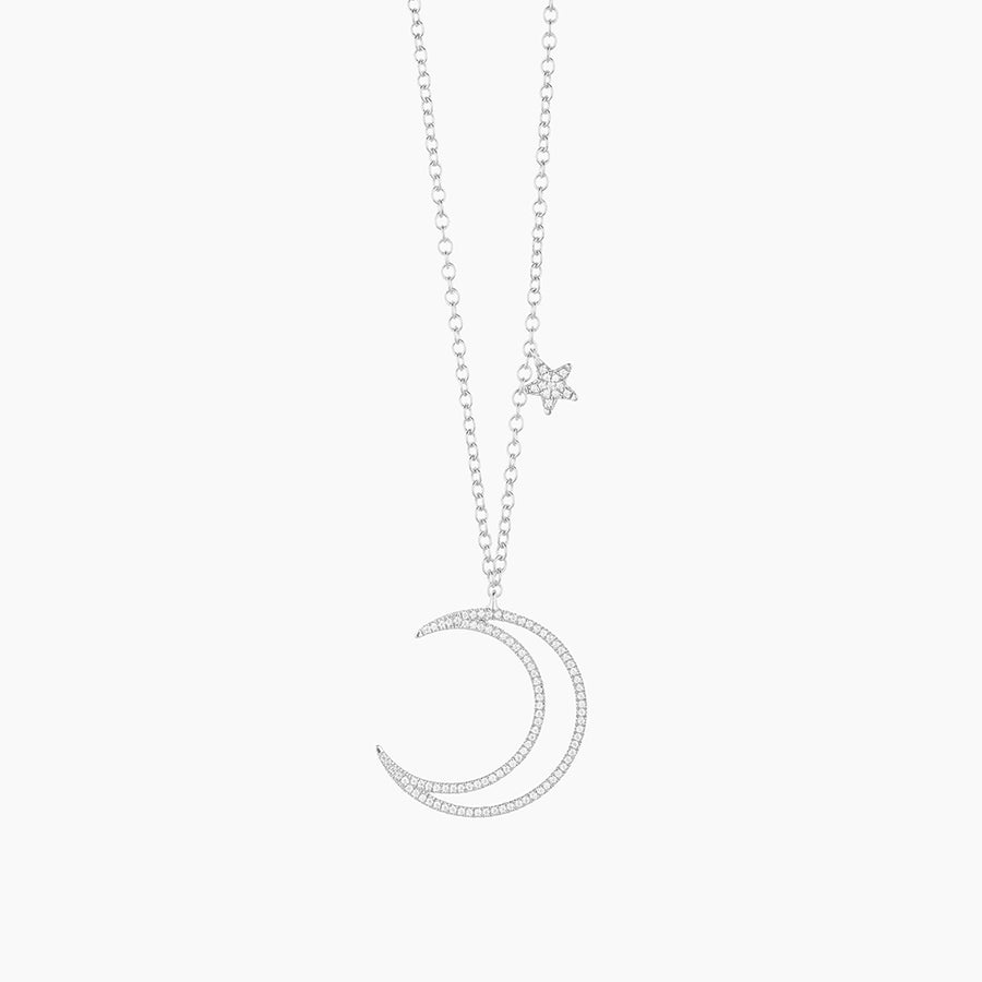 Crescent Moon & Star Pendant Necklace