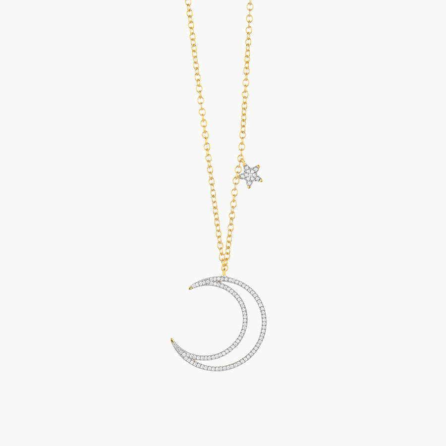 Crescent Moon & Star Pendant Necklace