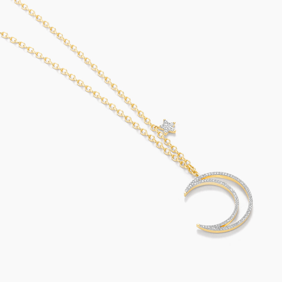 Crescent Moon & Star Pendant Necklace