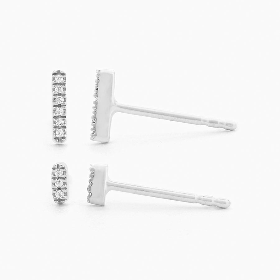 Double Bar Stud Earrings