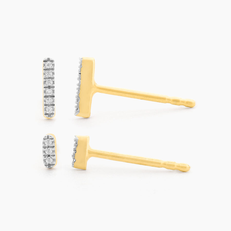 Double Bar Stud Earrings