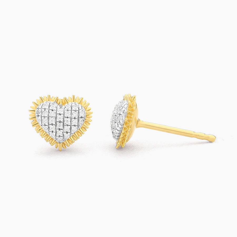 Spiked Heart Stud Earrings