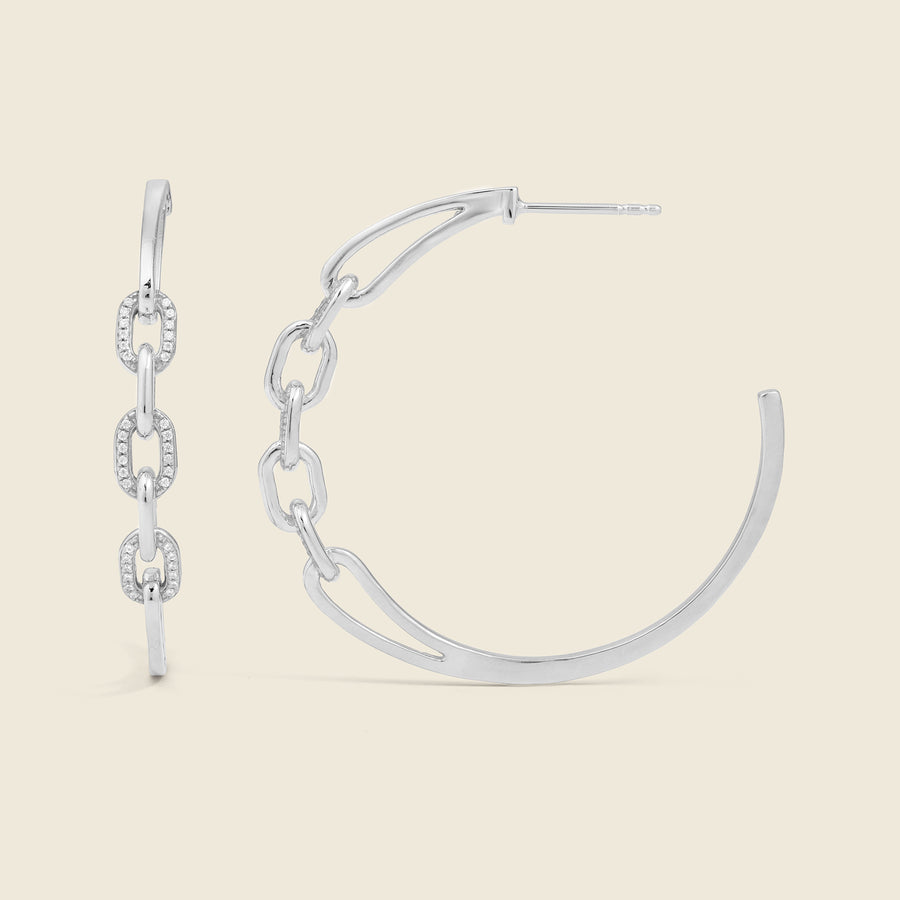 Link Up Hoop Earrings