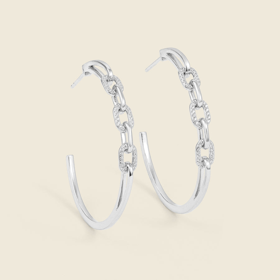 Link Up Hoop Earrings