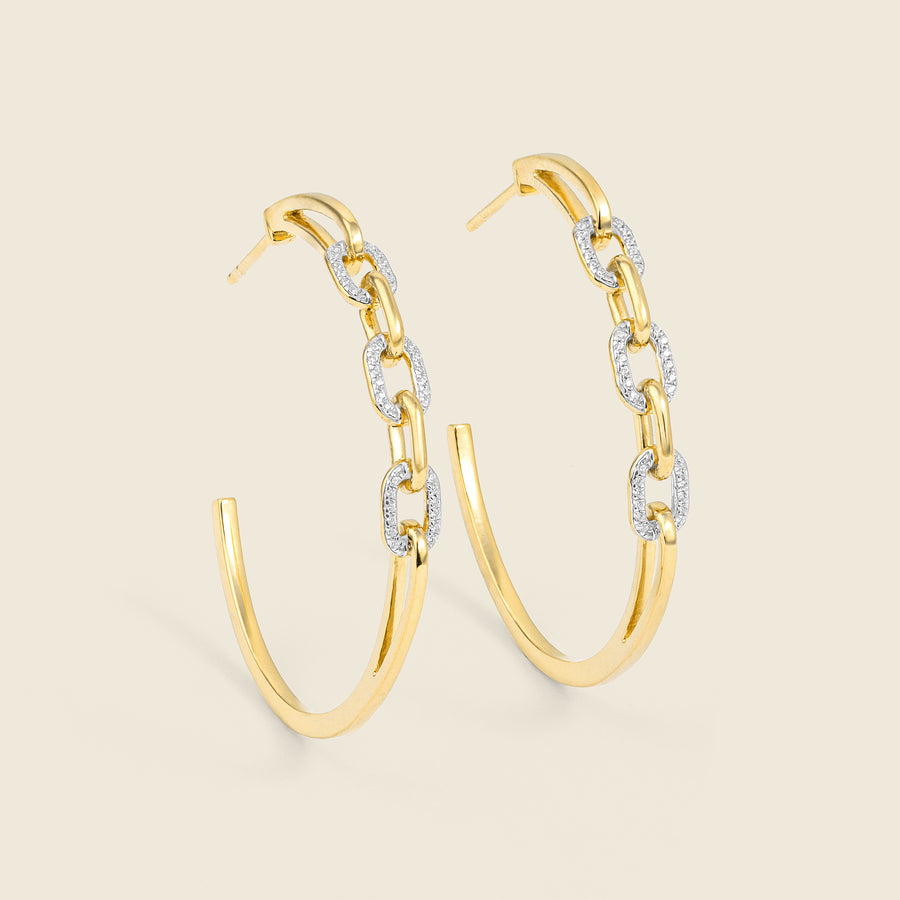 Link Up Hoop Earrings