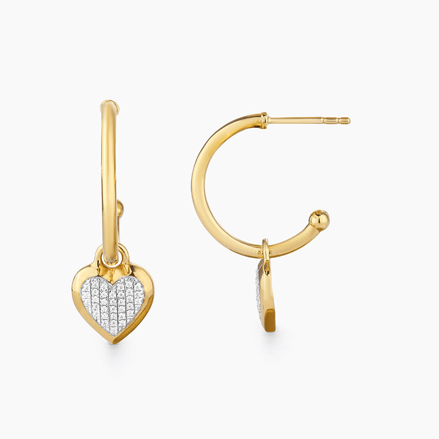 Protected Heart Hoop Earrings