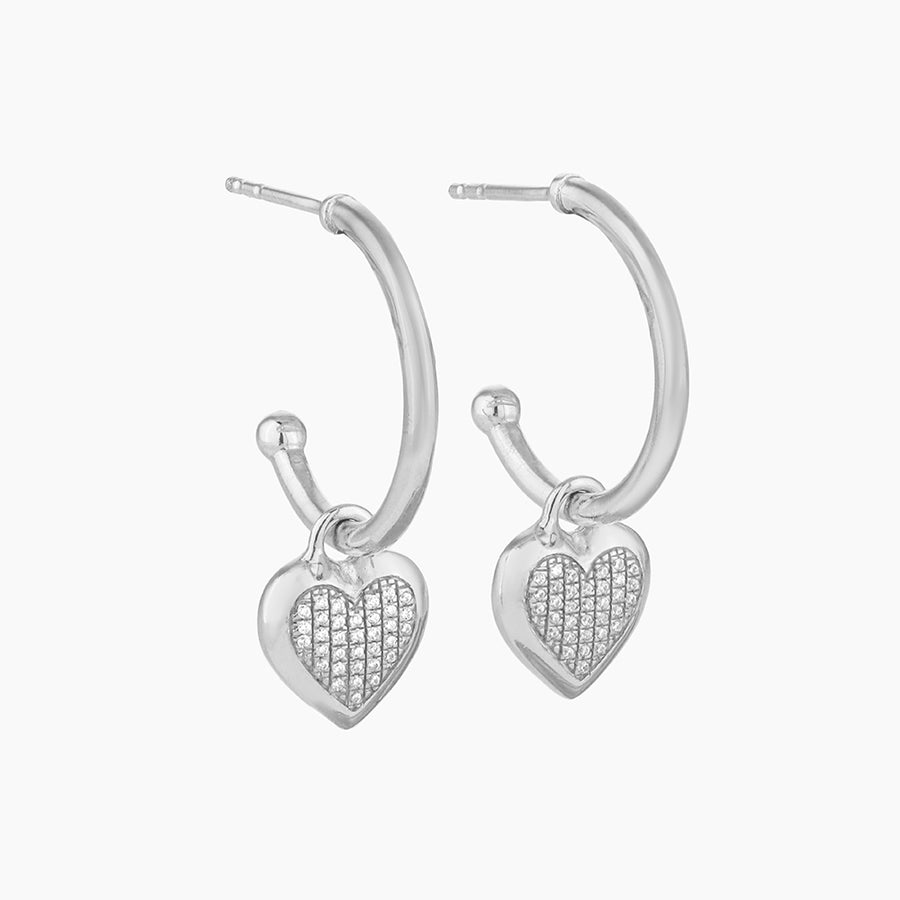 Protected Heart Hoop Earrings