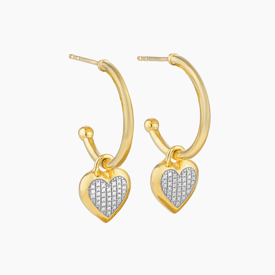 Protected Heart Hoop Earrings