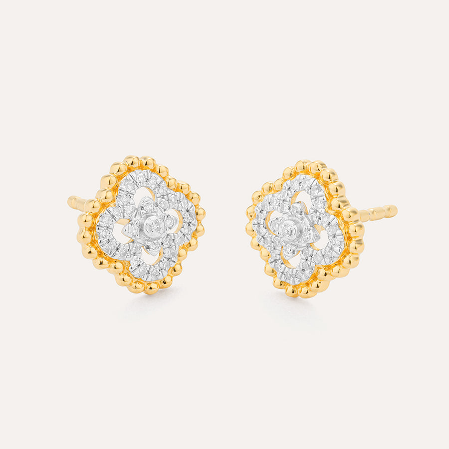 Beaded Bloom Stud Earrings