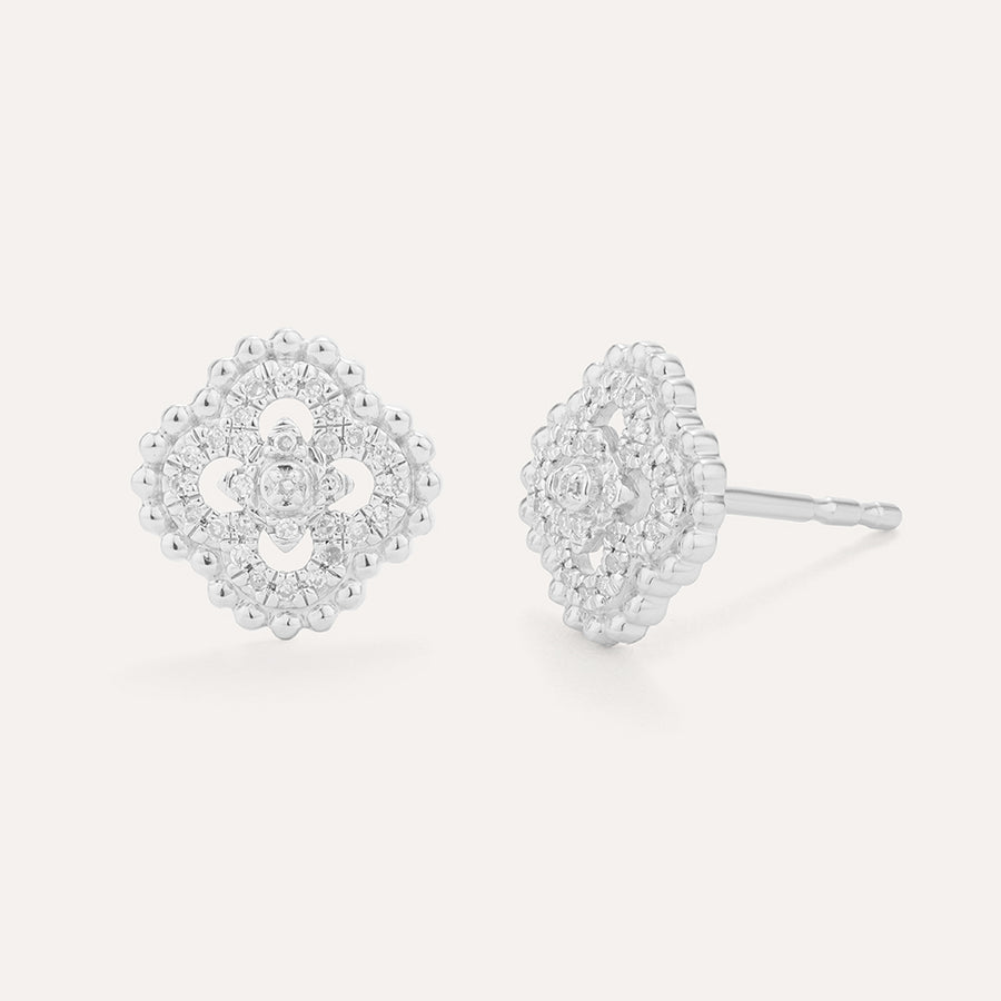 Beaded Bloom Stud Earrings