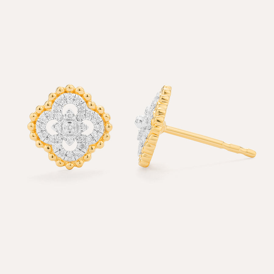 Beaded Bloom Stud Earrings