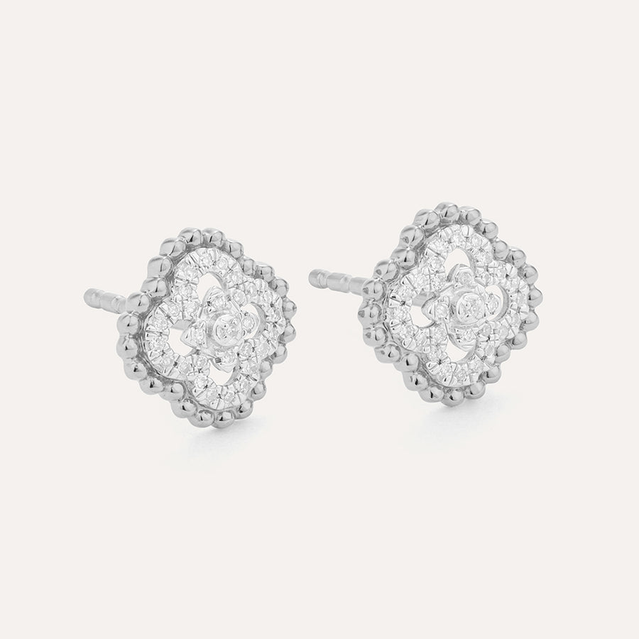 Beaded Bloom Stud Earrings