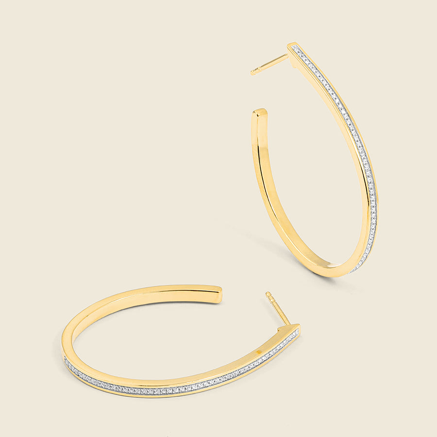 Rain Drop Hoop Earrings