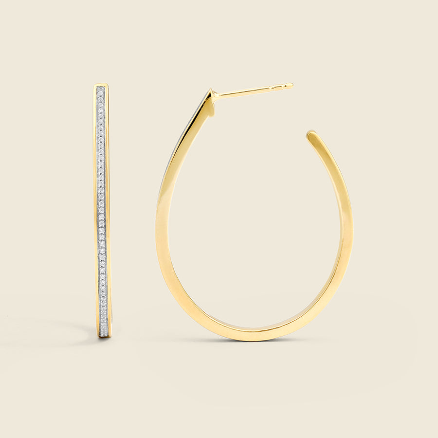 Rain Drop Hoop Earrings