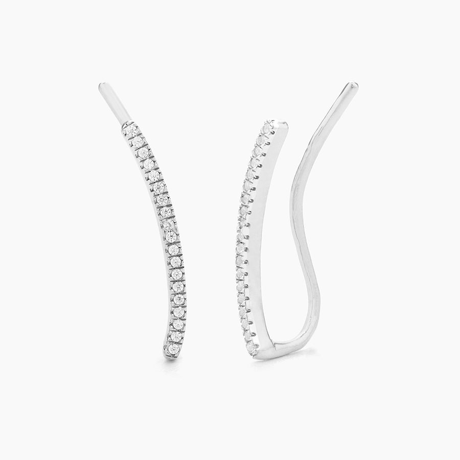 Curved Bars Ear Climber Earrings