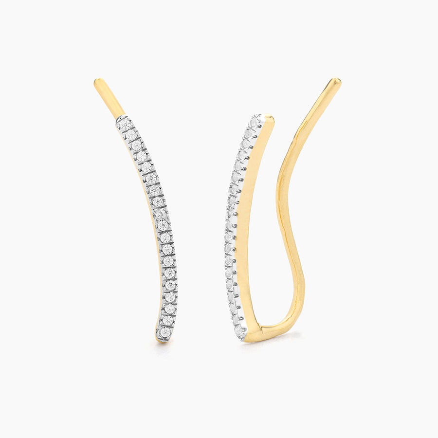 Curved Bars Ear Climber Earrings