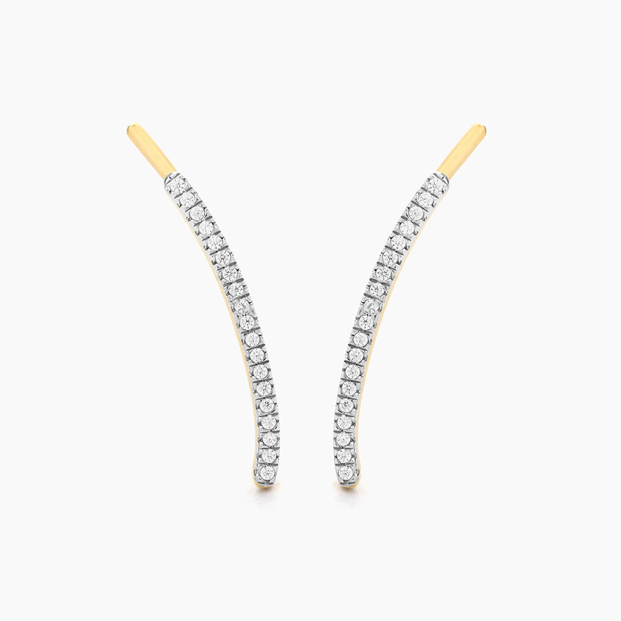 Curved Bars Ear Climber Earrings