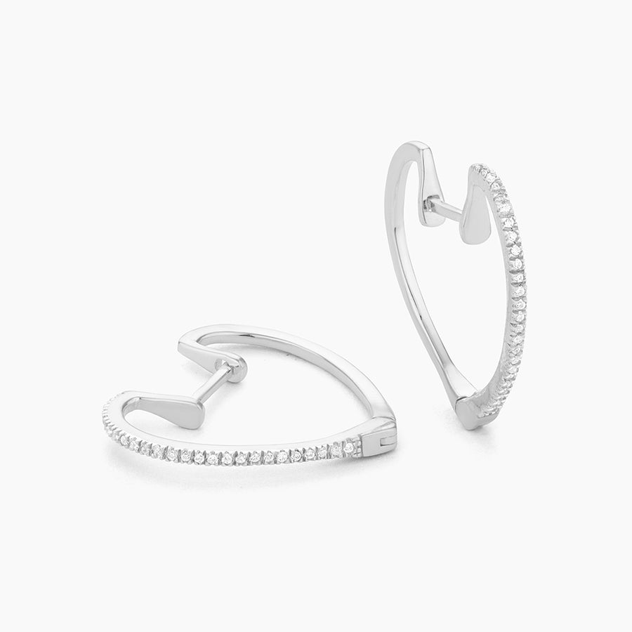 Silver Linings Heart Hoop Earrings