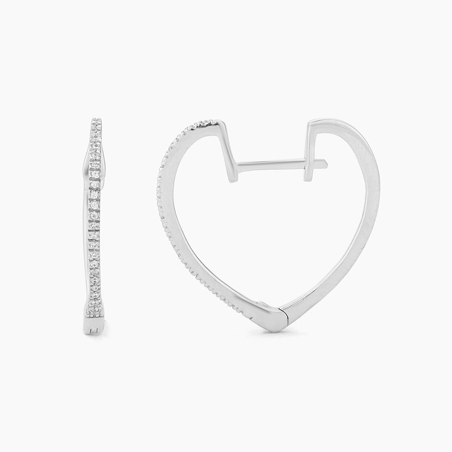 Silver Linings Heart Hoop Earrings