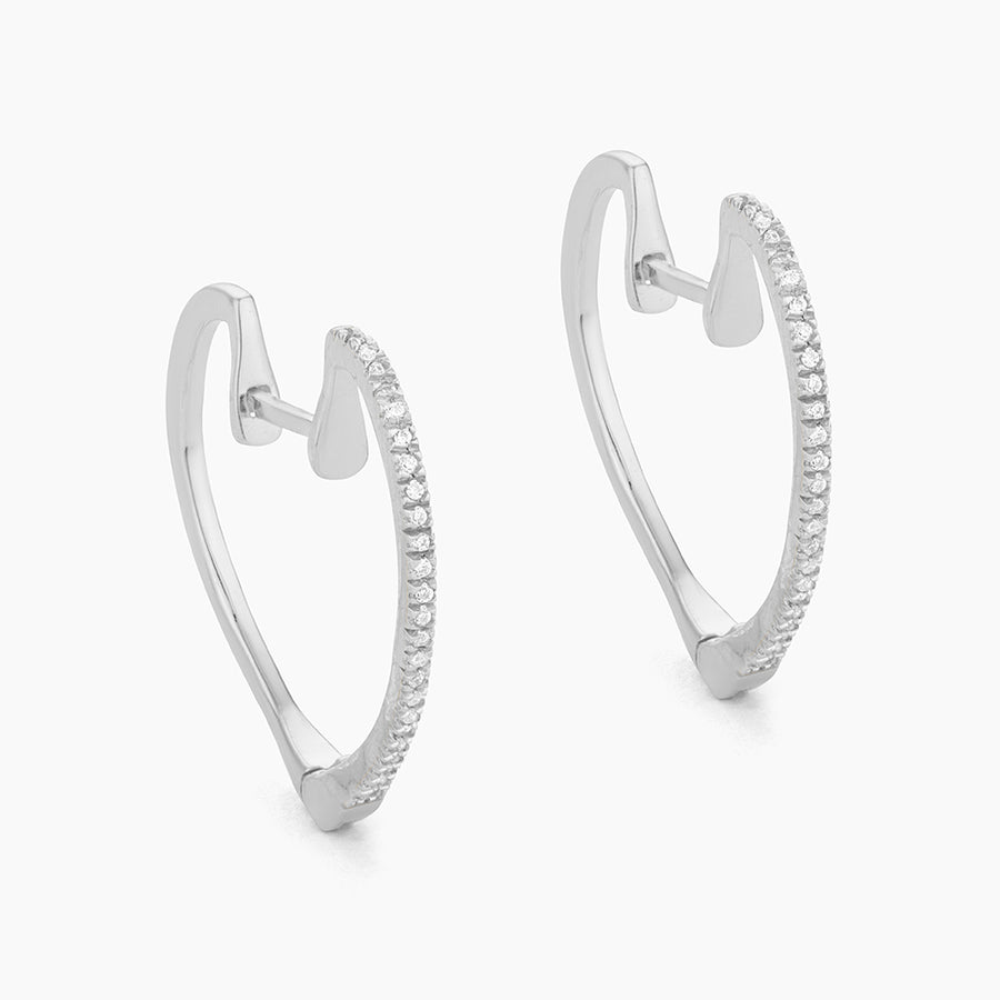 Silver Linings Heart Hoop Earrings