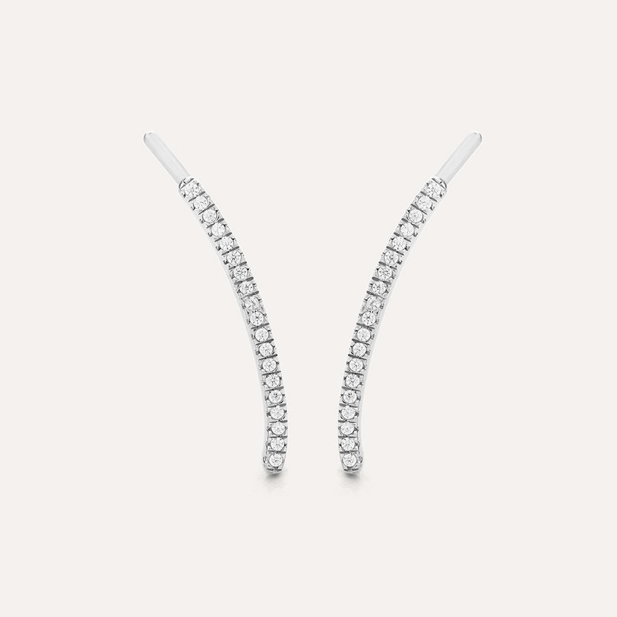 Curved Bars Ear Climber Earrings