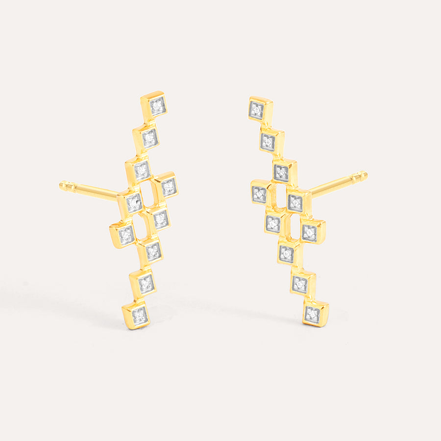 Thunderbolt Stud Earrings