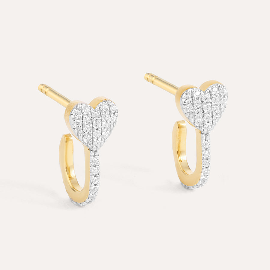 Mon Amie Ma ChÃ©rie Heart Stud Earrings