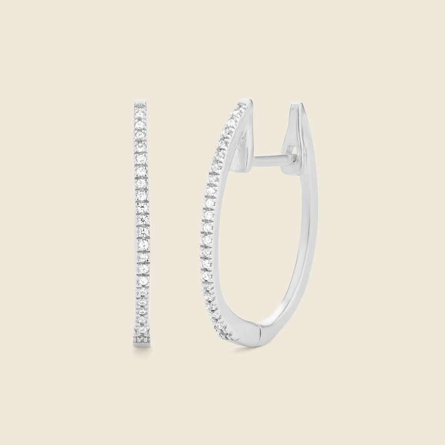 Classic Diamond Hoop Earrings