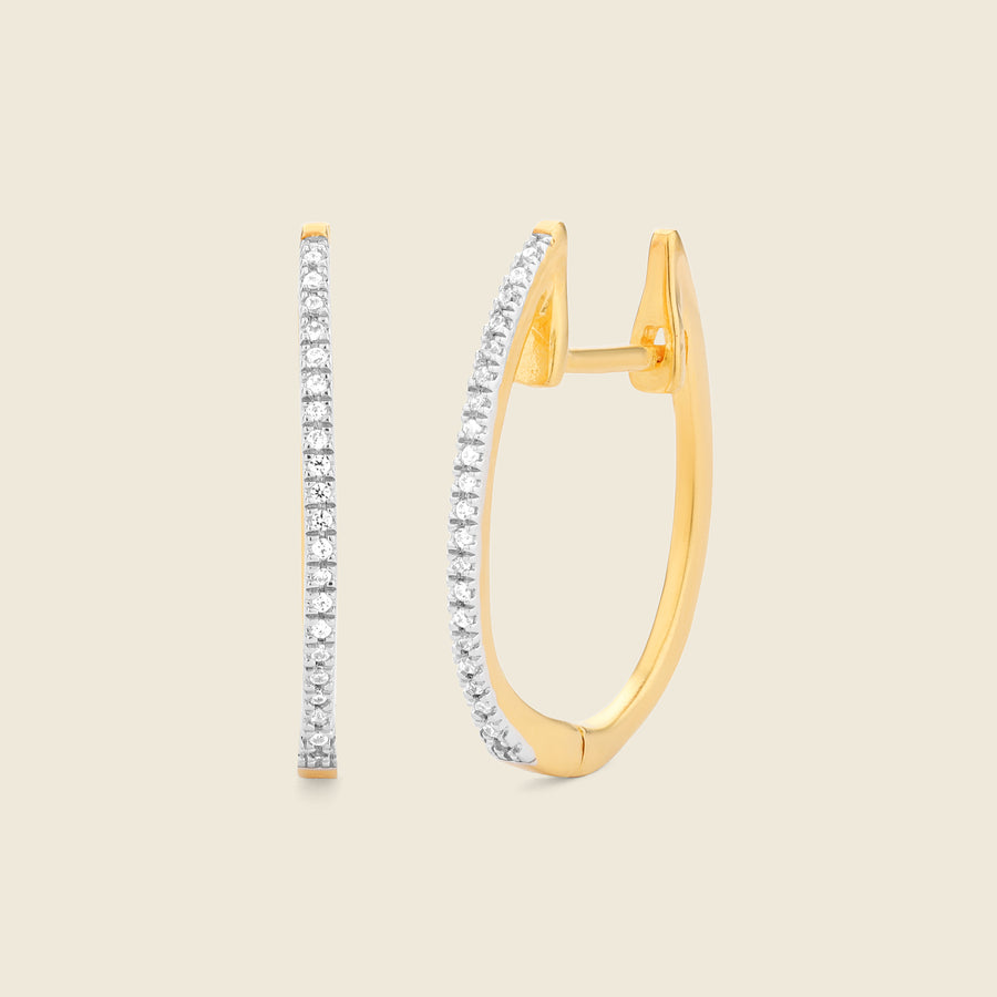 Classic Diamond Hoop Earrings