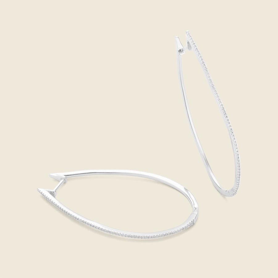 Drop Extra Large Hoop Earrings