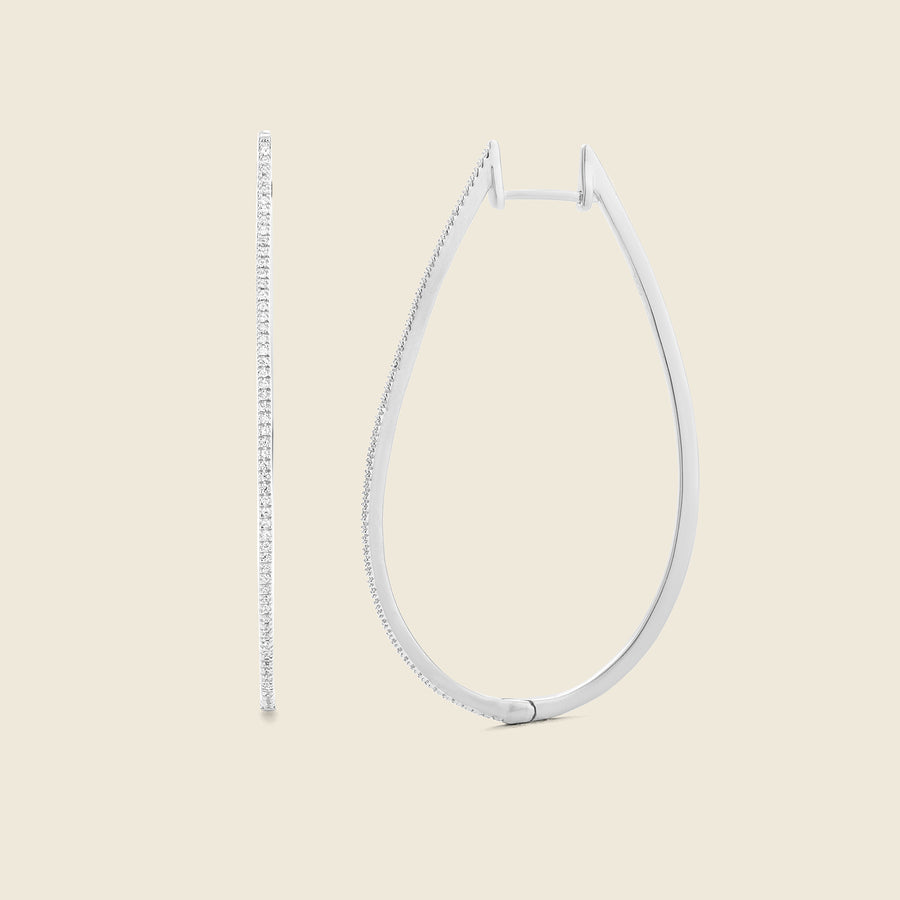 Drop Extra Large Hoop Earrings