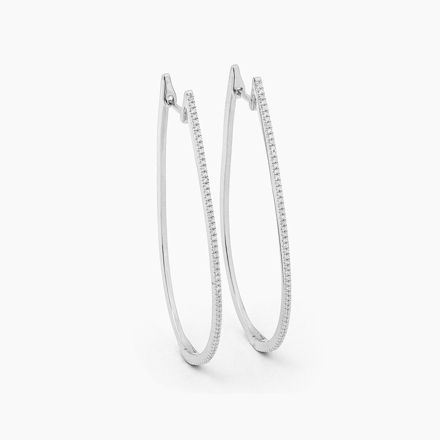 Extra Large Drop Hoop Earrings