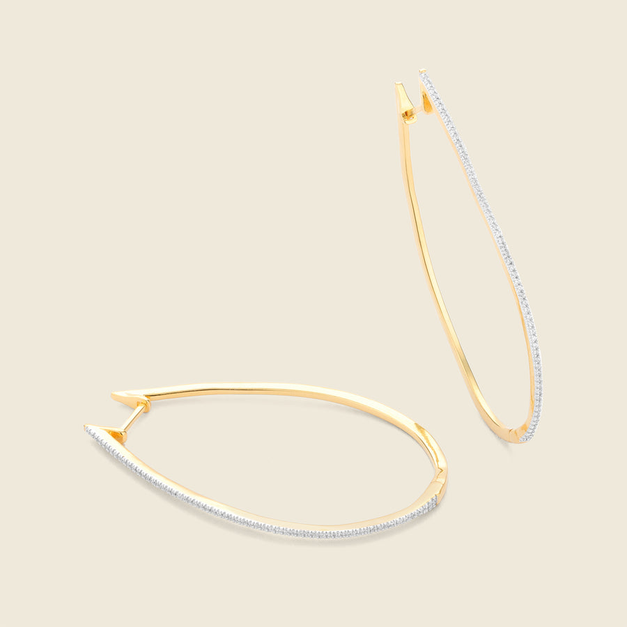 Drop Extra Large Hoop Earrings