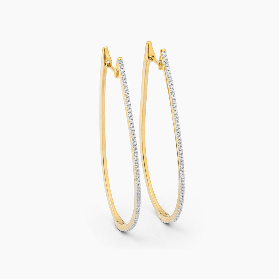 Extra Large Drop Hoop Earrings