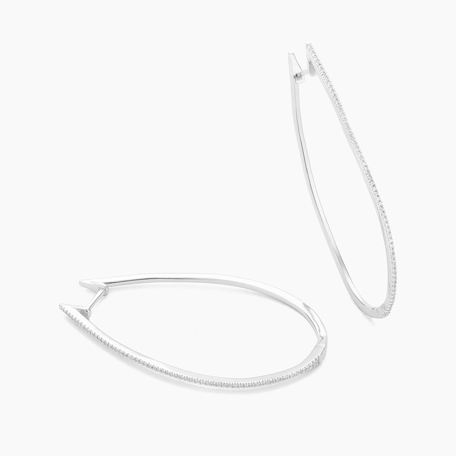 Extra Large Drop Hoop Earrings