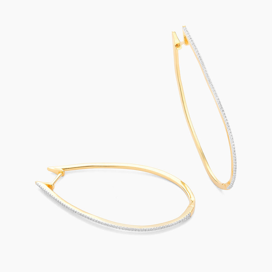 Extra Large Drop Hoop Earrings