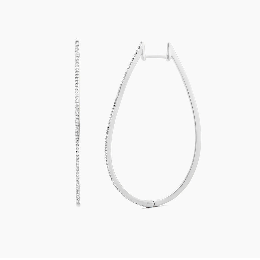 Extra Large Drop Hoop Earrings