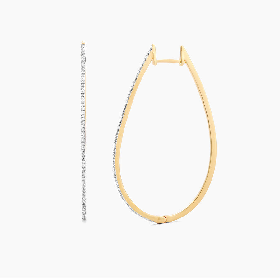 Extra Large Drop Hoop Earrings