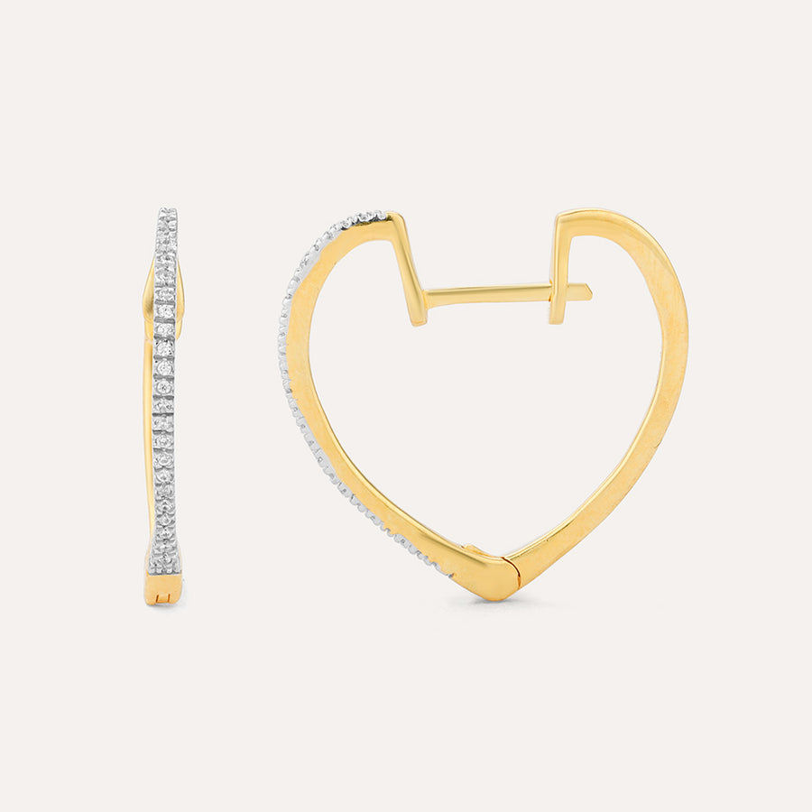 Silver Linings Heart Hoop Earrings