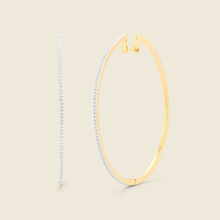 Super Slim Extra Large Hoop Earrings